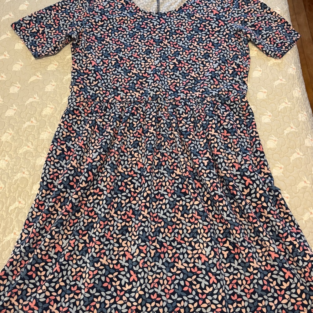 Land’s End Like New Cotton/Modal knit dress, Sz XL but more like L, Stretch Knit